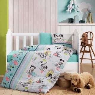 Lenjerie patut bebe, bumbac 100%, Cotton Box, Dalmacyalı v2 - Mint