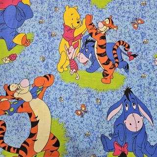 Material textil ranforce, bumbac 100%, Winnie - albastru