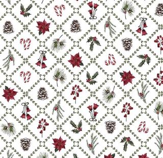 Material textil teflonat, 140cm, Christmas Flowers