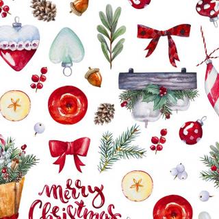 Material textil teflonat, 140cm, Merry Christmas