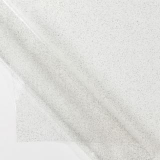 Musama PVC transparenta, 137cm latime, insertie argintie