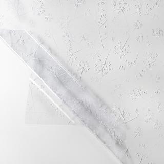 Musama PVC transparenta cu model, 140cm latime, cod 1511 11
