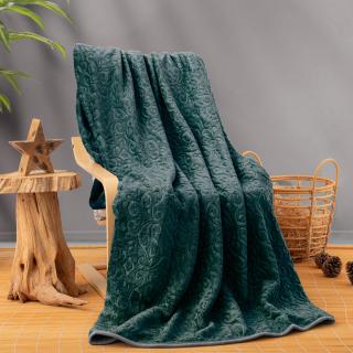Patura embosata, Cotton Box, 220x240cm - Petrol Green