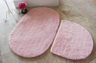 Set 2 covorase de baie, Chilai Home, Colors of Oval - Pink