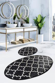 Set 2 covorase de baie, Chilai Home, Kupa - Black