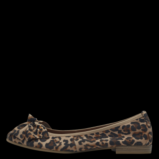 Balerini dama Tamaris 1-22141-44, piele intoarsa, print leopard