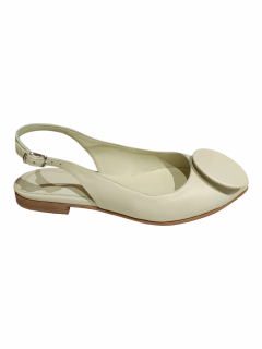 Balerini decupati la spate, piele naturala Alice, verde lime