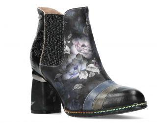 Botine elegante dama Laura Vita Kinoao 42, piele naturala, negre