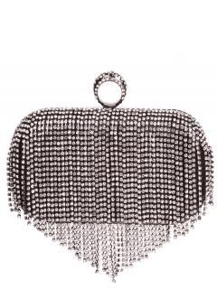 Geanta clutch cu strasuri Paolo Botticelli 9AG-23224 negru