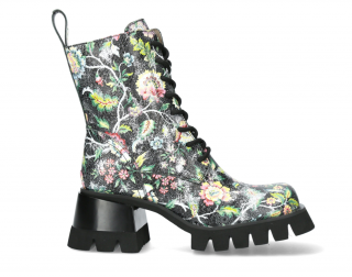 Ghete dama Laura Vita Olphao 01, piele naturala, floral