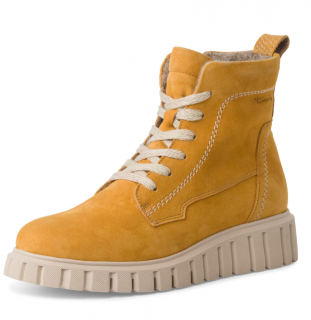 Ghete dama Tamaris 1-25268-43, piele intoarsa, galben