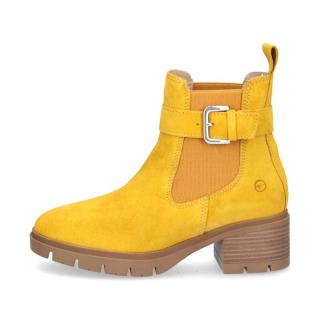 Ghete dama Tamaris 1-25447-43, piele intoarsa, galbene