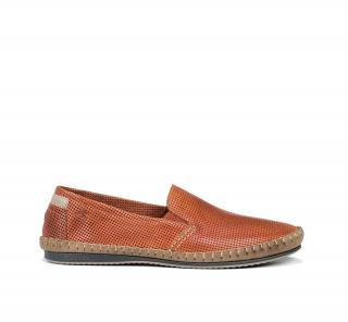 Mocasini barbatesti piele naturala Fluchos 8674 Bahamas, orange