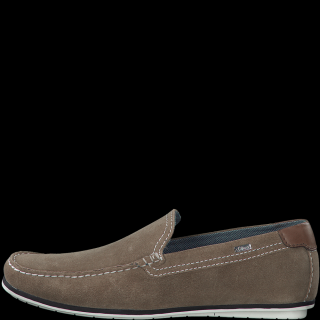 Mocasini barbati SOliver 5-14604-42, piele intoarsa, crem inchis