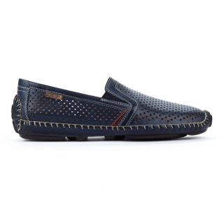 Pantofi casual slip on barbati Pikolinos Jerez 09Z-3100, piele naturala, bleumarin