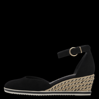 Pantofi cu talpa ortopedica Tamaris 1-22309-42, piele intoarsa, negri
