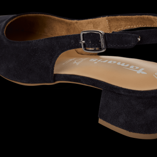 Pantofi decupati la spate dama Tamaris 1-29500-42, piele intoarsa, bleumarin