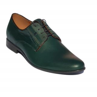 Pantofi eleganti barbatesti, din piele naturala, verde, Conhpol 4592