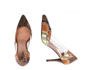 Pantofi eleganti dama Menbur 21218, piele ecologica snake print