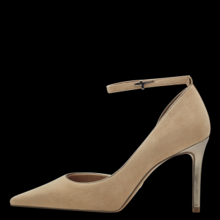 Pantofi eleganti dama Tamaris 1-22438-44, piele intoarsa, bej