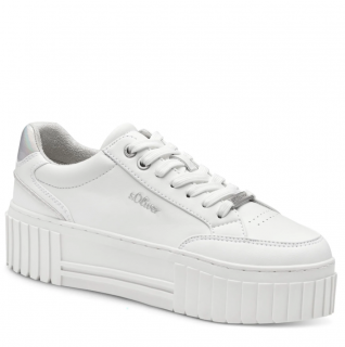 Pantofi sport dama S  Oliver 5-23662-42 piele ecologica, albi