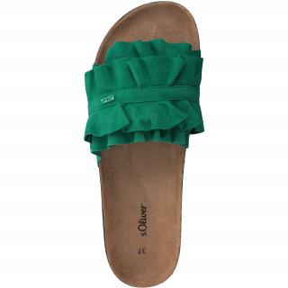 Papuci casual dama S.Oliver 27102 piele ecologica, verde