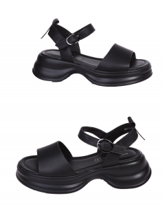 Sandale casual dama Daniele Gillardo 4AF-24169, piele naturala, negre