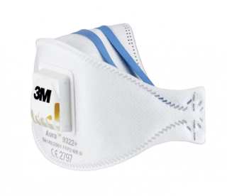 Masca de protectie respiratorie FFP2, 3M 9322+ Aura, cu valva   supapa