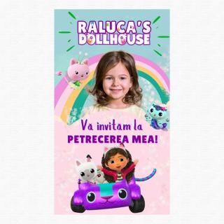 Invitatie Video Digitala pentru Zi de Nastere - Tematica Gabby s Dollhouse