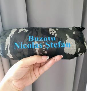 Penar personalizat model camuflaj cu nume si clasa