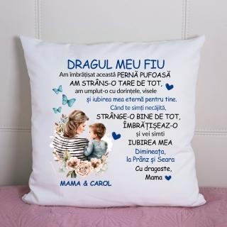 Perna personalizata cu mesaj si nume, cadou pentru fiu