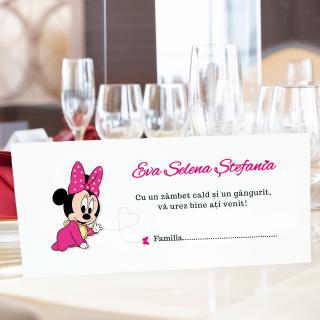 Plic de bani pentru botez fetita, tematica minnie baby