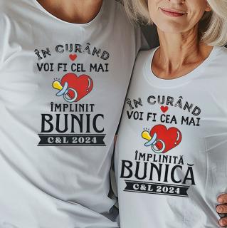 Set de 2 tricouri pentru bunici, Cea mai implinit bunic, Cea mai implinita bunica