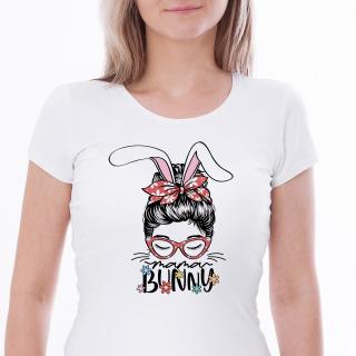 Tricou alb personalizat cu Mamma Bunny, pentru Paste