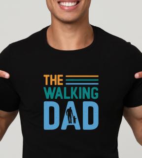 Tricou The Walking Dad, din bumbac negru, pentru barbati, cadou pentru tati