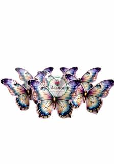 Set 6 toppere de tort cu fluturi tip noapte magica