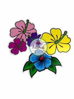 Set de toppere de tort cu 3 flori exotice