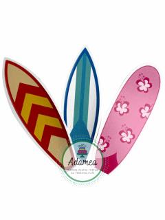 Set de toppere de tort cu 3 placi de surf