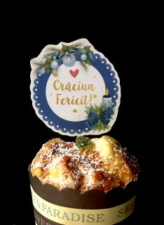 Stegulet cu Craciun fericit - coronita albastra