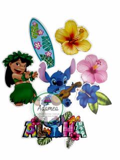 Suita de toppere cu Lilo, Stitch si decor exotic