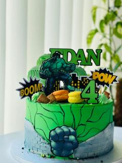Suita de toppere de tort cu Hulk