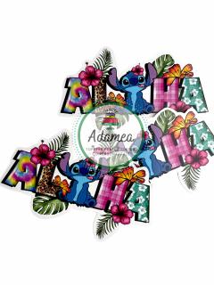 Topper de tort cu Aloha colorat cu Stitch