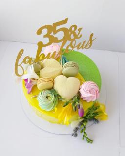 Topper de tort personalizabil cu varsta  fabulous