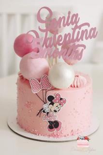 Topper frontal cu Minnie - pentru baloane