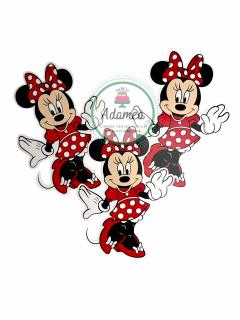 Topper frontal cu Minnie vesela in rosu