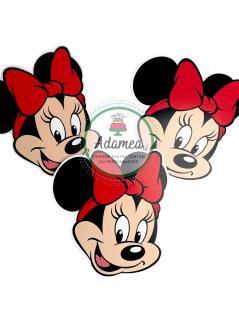 Topper frontal de tort cu cap mare de Minnie cu rosu