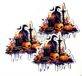 Topper tort cu aranjament de Halloween