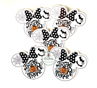 Topper tort cu cap de MInnie de Halloween