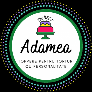 Topper tort cu cifra 6 roz cu labute