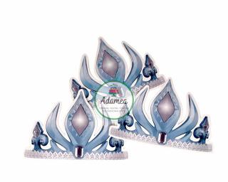 Topper tort cu coroana pentru Elsa din Frozen